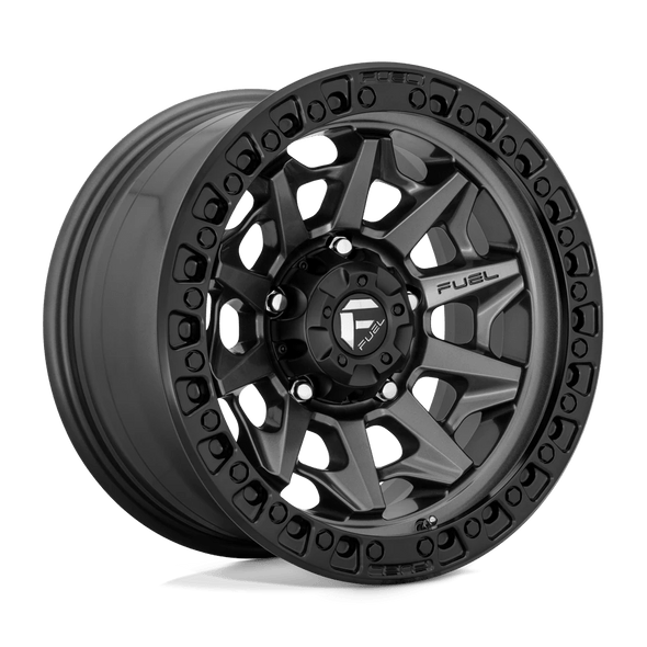 Fuel D716 COVERT 17x9 ET-12 6x139.7 106.10mm MATTE GUN METAL BLACK BEAD RING (Load Rated 1134kg)