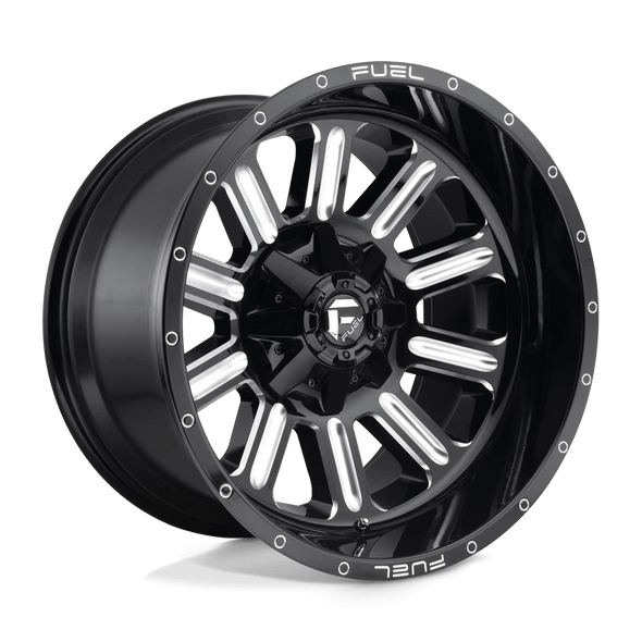 Fuel D620 HARDLINE 22x12 ET-45 6x135/139.7 106.10mm GLOSS BLACK MILLED (Load Rated 1134kg)