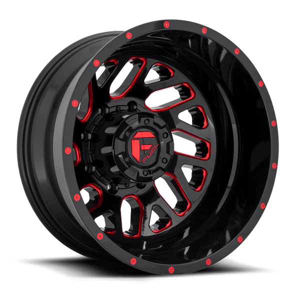 Fuel D656 TRITON 20x8.25 ET-240 8x165.1 121.50mm GLOSS BLACK RED TINTED CLEAR (Load Rated 1134kg)