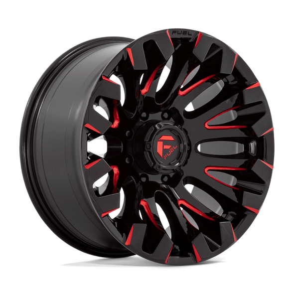 Fuel D829 QUAKE 20x10 ET-18 8x170 125.10mm GLOSS BLACK MILLED RED TINT (Load Rated 1678kg)