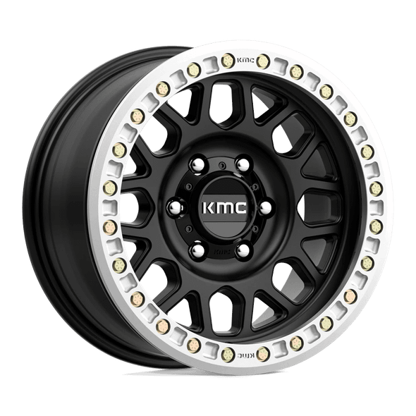 KMC KM234 GRENADE DESERT BEADLOCK 17x8.5 ET0 CUSTOM 108.00mm SATIN BLACK (Load Rated 1651kg)