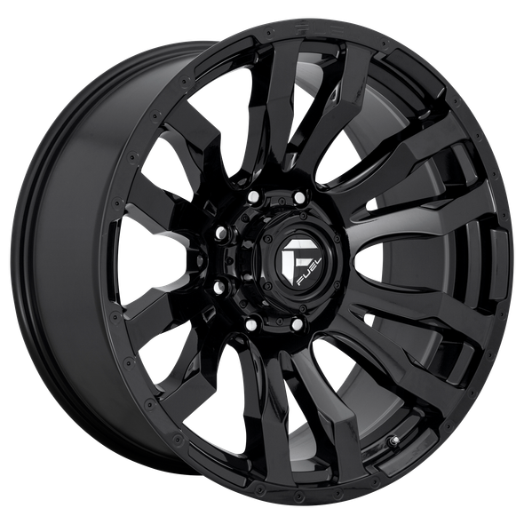 Fuel D675 BLITZ 16x8 ET01 6x139.7 106.10mm GLOSS BLACK (Load Rated 1043kg)