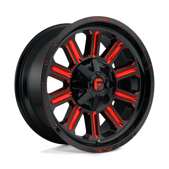 Fuel D621 HARDLINE 20x9 ET01 8x165.1 125.10mm GLOSS BLACK RED TINTED CLEAR (Load Rated 1678kg)