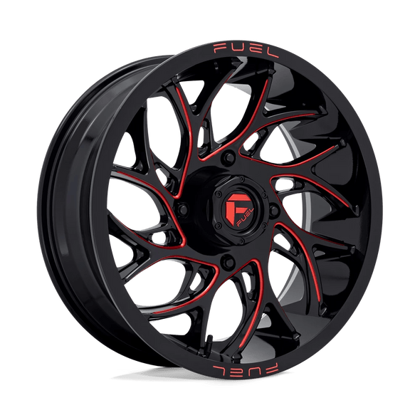 Fuel D779 RUNNER UTV 18x7 ET13 4x156 132.00mm GLOSS BLACK MILLED CANDY RED (Load Rated 454kg)