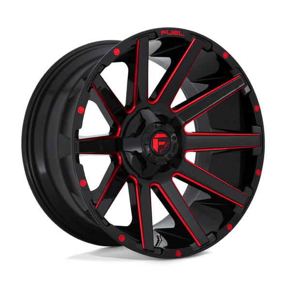 Fuel D643 CONTRA 20x10 ET-18 8x170 125.10mm GLOSS BLACK RED TINTED CLEAR (Load Rated 1678kg)