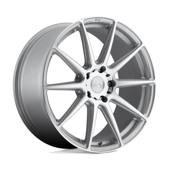 Niche M146 ESSEN 20x9 ET35 5x120 72.56mm GLOSS SILVER MACHINED (Load Rated 907kg)