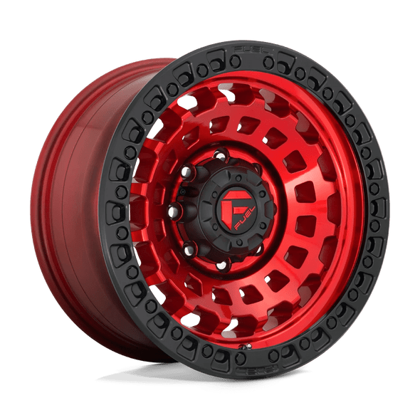 Fuel D632 ZEPHYR 17x9 ET-12 8x165 125.10mm CANDY RED BLACK BEAD RING (Load Rated 1678kg)