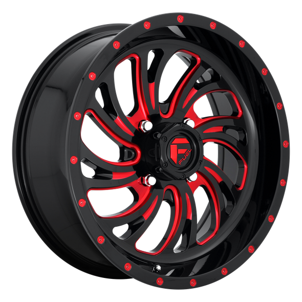 Fuel D642 KOMPRESSOR 20x7 ET13 4x156 132.00mm GLOSS BLACK RED TINTED CLEAR (Load Rated 454kg)