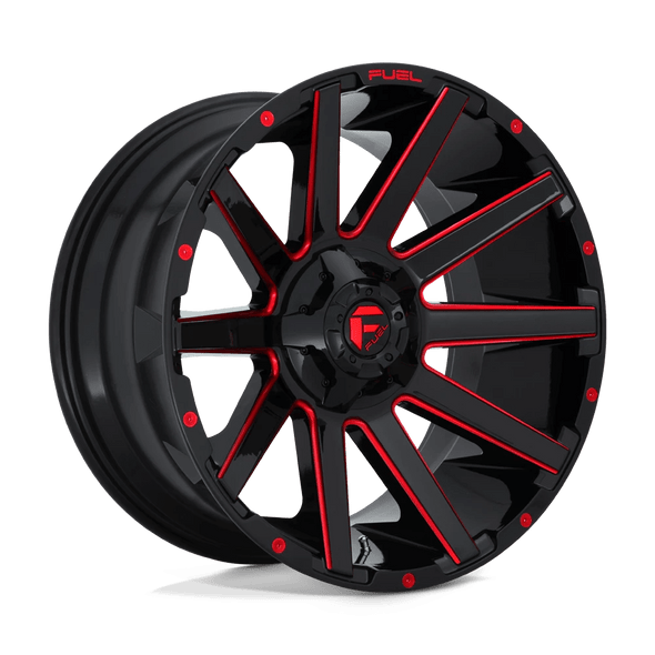 Fuel D643 CONTRA 20x9 ET20 5x140/150 110.10mm GLOSS BLACK RED TINTED CLEAR (Load Rated 1134kg)