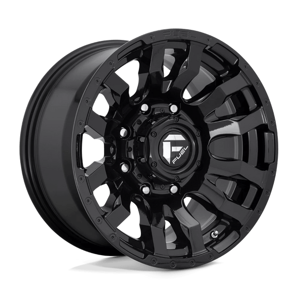 Fuel D675 BLITZ 22x10 ET-18 8x180 125.10mm GLOSS BLACK (Load Rated 1678kg)