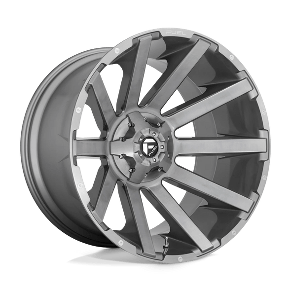 Fuel D714 CONTRA PLATINUM 20x10 ET-18 8x180 124.20mm BRUSHED GUN METAL TINTED CLEAR (Load Rated 1678kg)