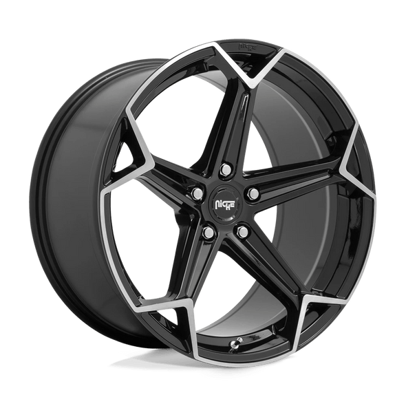 Niche N259 ARROW 20x10.5 ET40 5x112 66.56mm GLOSS BLACK BRUSHED (Load Rated 816kg)