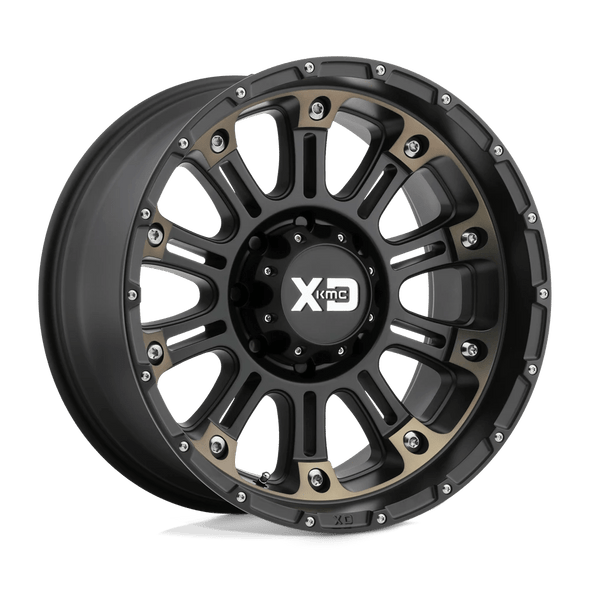 XD XD829 HOSS II 17x9 ET-12 6x139.7 106.10mm SATIN BLACK MACH W/ DARK TINT (Load Rated 1134kg)