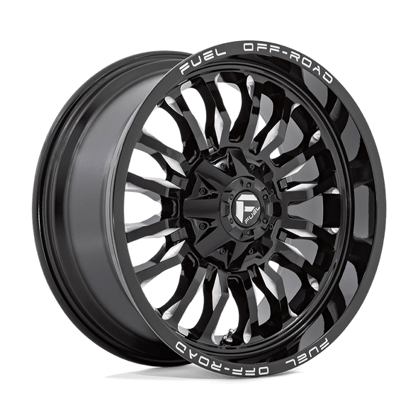 Fuel D795 ARC 20x10 ET-18 5x127/139.7 87.10mm GLOSS BLACK MILLED (Load Rated 1134kg)