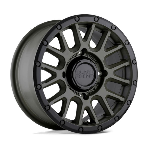 Black Rhino LA PAZ UTV 15x7 ET36 4x110 80.20mm OLIVE DRAB GREEN W/ BLACK LIP (Load Rated 726kg)