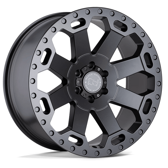 Black Rhino WARLORD 17x8 ET52 6x130 84.10mm MATTE GUNMETAL (Load Rated 1224kg)