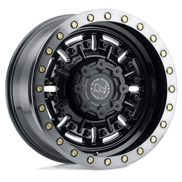 Black Rhino ABRAMS 17x8.5 ET-18 6x135 87.10mm GLOSS GUN BLACK W/ MACHINED DARK TINT (Load Rated 1134kg)