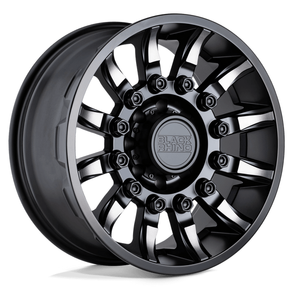 Black Rhino MISSION 17x8.5 ET0 6x139.7 112.10mm MATTE BLACK W/ MACHINED TINTED SPOKES (Load Rated 1134kg)