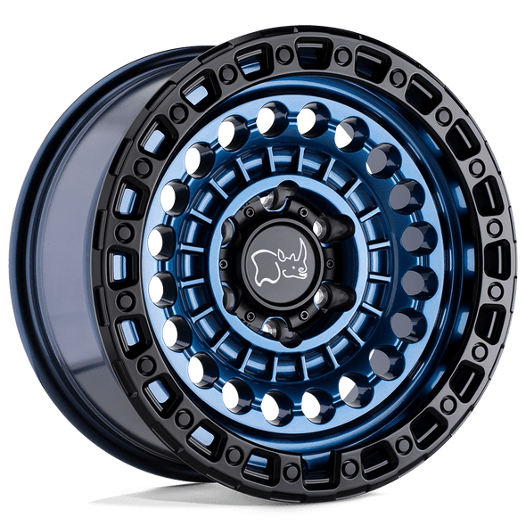 Black Rhino SENTINEL 17x8.5 ET-18 5x127 71.50mm COBALT BLUE W/ BLACK RING (Load Rated 1020kg)