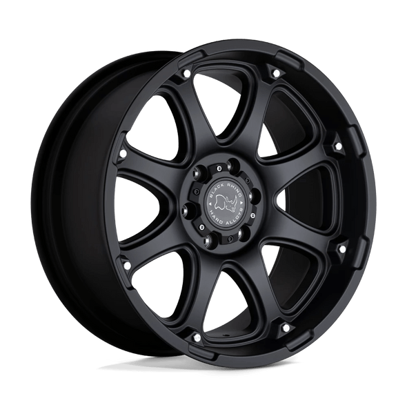 Black Rhino GLAMIS 17x9 ET12 8x165 122.40mm MATTE BLACK (Load Rated 1587kg)