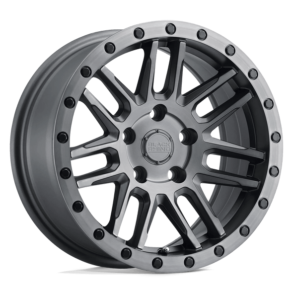 Black Rhino ARCHES 20x9.5 ET-18 5x127 71.50mm MATTE BRUSHED GUNMETAL W/ BLACK BOLTS (Load Rated 1134kg)
