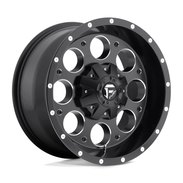 Fuel D525 REVOLVER 17x9 ET-12 5x127/140 87.10mm MATTE BLACK MILLED (Load Rated 1134kg)