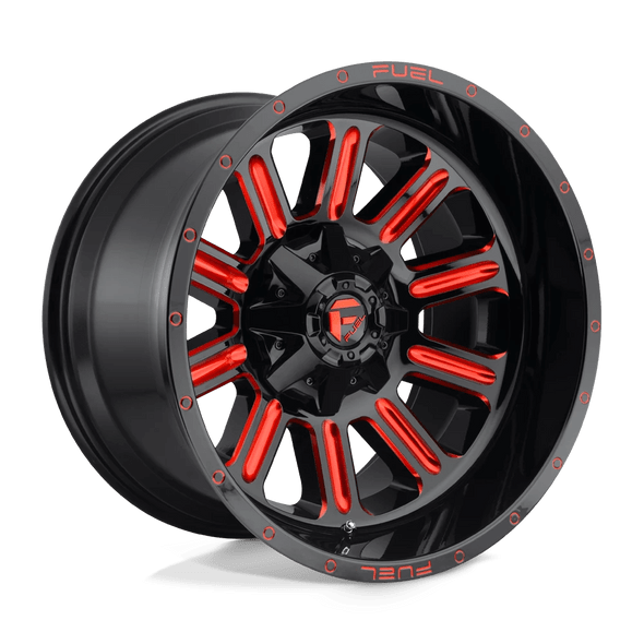 Fuel D621 HARDLINE 20x10 ET-18 8x170 125.10mm GLOSS BLACK RED TINTED CLEAR (Load Rated 1678kg)