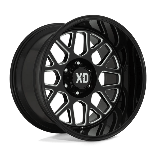 XD XD849 GRENADE 2 20x10 ET-18 6x135 87.10mm GLOSS BLACK MILLED (Load Rated 1134kg)