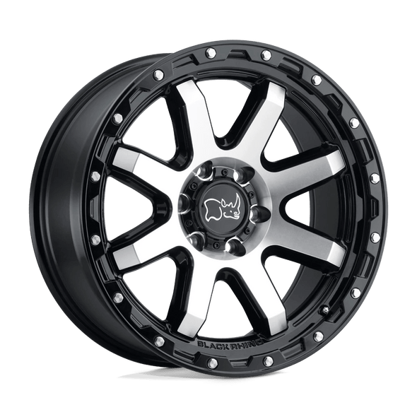 Black Rhino COYOTE 17x9 ET2 5x139.7 78.10mm GLOSS BLACK W/ MACHINED FACE & STAINLESS BOLTS (Load Rated 1020kg)