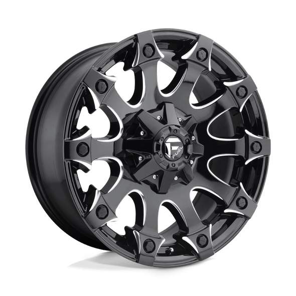 Fuel D578 BATTLE AXE 20x9 ET01 8x170 125.10mm GLOSS BLACK MILLED (Load Rated 1678kg)