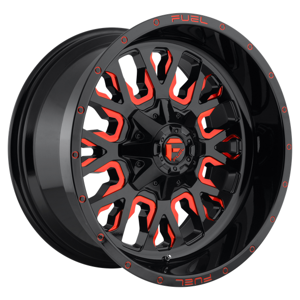 Fuel D612 STROKE 20x9 ET01 6x135/139.7 106.10mm GLOSS BLACK RED TINTED CLEAR (Load Rated 1134kg)
