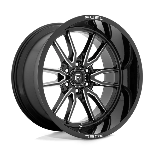 Fuel D761 CLASH 22x12 ET-44 6x135 87.10mm GLOSS BLACK MILLED (Load Rated 1134kg)