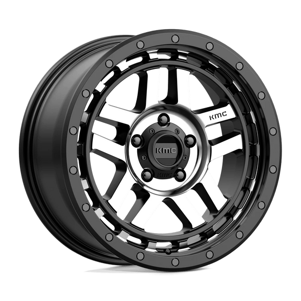 KMC KM540 RECON 18x8.5 ET18 5x150 110.10mm SATIN BLACK MACHINED (Load Rated 1134kg)