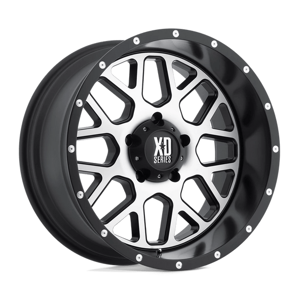XD XD820 GRENADE 17x8.5 ET0 6x139.7 106.10mm SATIN BLACK W/ MACHINED FACE (Load Rated 1134kg)
