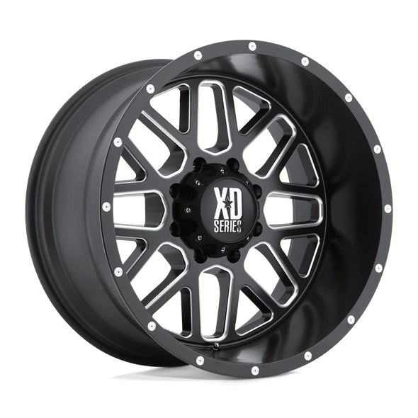 XD XD820 GRENADE 17x8.5 ET0 6x139.7 106.10mm SATIN BLACK MILLED (Load Rated 1134kg)