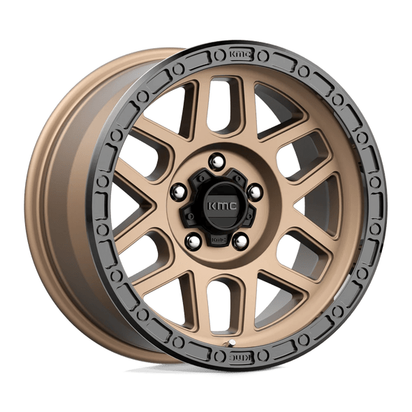 KMC KM544 MESA 17x9 ET-12 5x127 71.50mm MATTE BRONZE W/ BLACK LIP (Load Rated 1134kg)