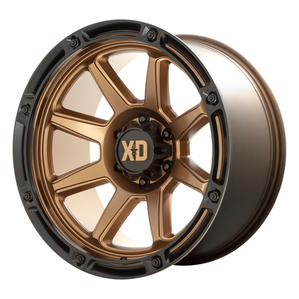 XD XD863 20x10 ET-18 6x139.7 106.10mm MATTE BRONZE W/ BLACK LIP (Load Rated 1134kg)