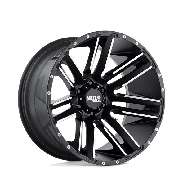 Moto Metal MO978 RAZOR 20x9 ET18 8x170 125.10mm SATIN BLACK  MACHINED (Load Rated 1651kg)