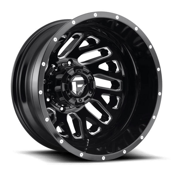 Fuel D581 TRITON 20x8.25 ET-201 8x200 142.00mm GLOSS BLACK MILLED (Load Rated 1134kg)