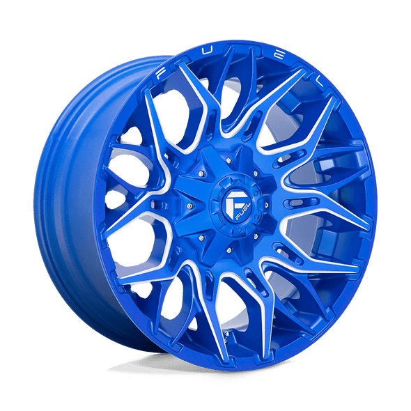 Fuel D770 TWITCH 20x9 ET01 6x135/139.7 106.10mm ANODIZED BLUE MILLED (Load Rated 1134kg)