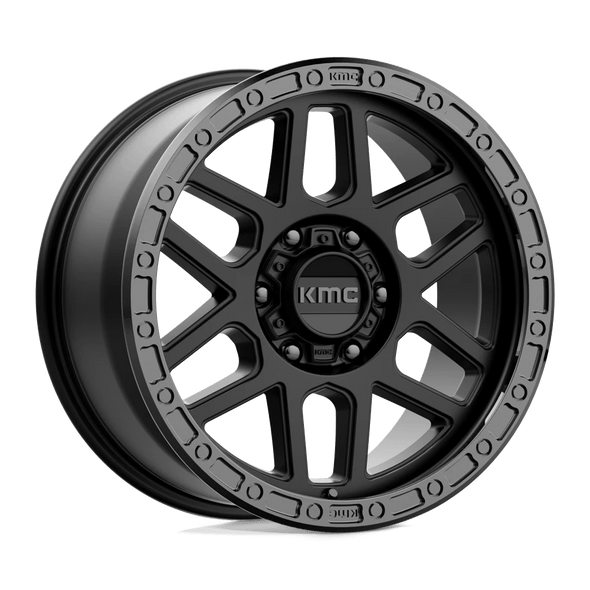 KMC KM544 MESA 17x9 ET18 6x139.7 106.10mm SATIN BLACK W/ GLOSS BLACK LIP (Load Rated 1134kg)