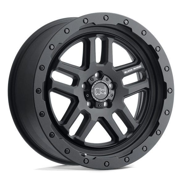 Black Rhino BARSTOW 17x8 ET52 6x130 84.10mm TEXTURED MATTE BLACK (Load Rated 1224kg)