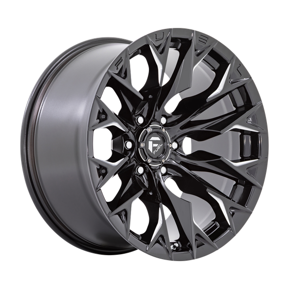 Fuel D803 FLAME 20x10 ET-18 5x139.7 78.10mm GLOSS BLACK MILLED (Load Rated 1134kg)