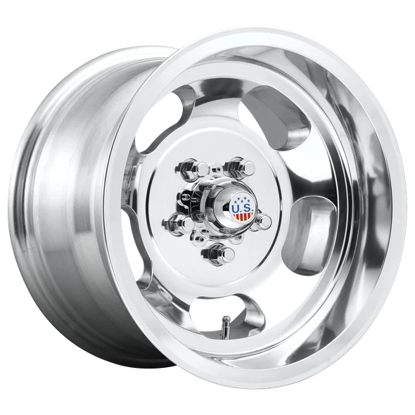 US MAGS U101 INDY 15x5 ET-12 5x114.3 72.56mm HIGH LUSTER POLISHED (Load Rated 726kg)