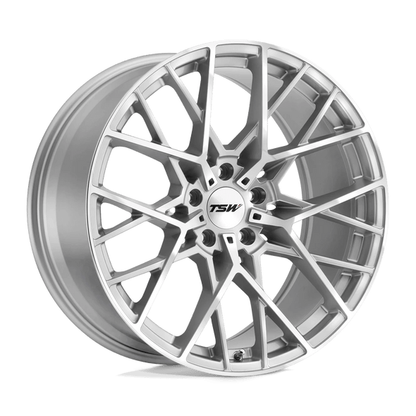 TSW SEBRING 19x8.5 ET32 5x112 72.10mm SILVER W/  MIRROR CUT FACE (Load Rated 907kg)