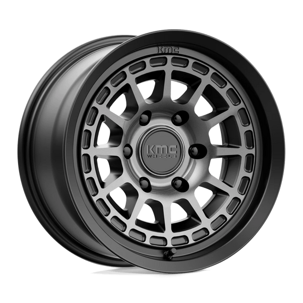 KMC KM719 CANYON 17x8.5 ET0 5x127 71.50mm SATIN BLACK W/ GRAY TINT (Load Rated 1134kg)