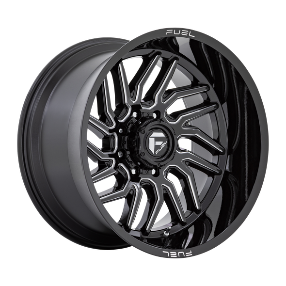 Fuel D807 HURRICANE 20x10 ET-18 8x170 125.10mm GLOSS BLACK MILLED (Load Rated 1678kg)