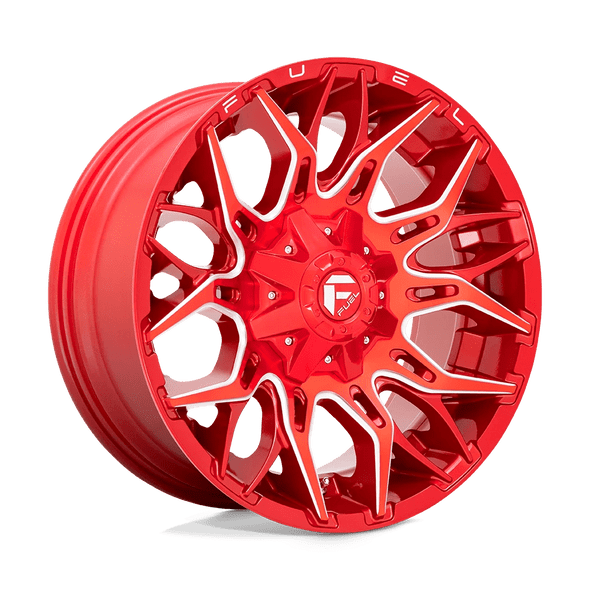 Fuel D771 TWITCH 20x9 ET01 8x165 125.10mm CANDY RED MILLED (Load Rated 1678kg)