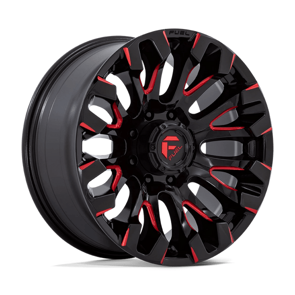 Fuel D829 QUAKE 20x9 ET1 8x170 125.10mm GLOSS BLACK MILLED RED TINT (Load Rated 1678kg)