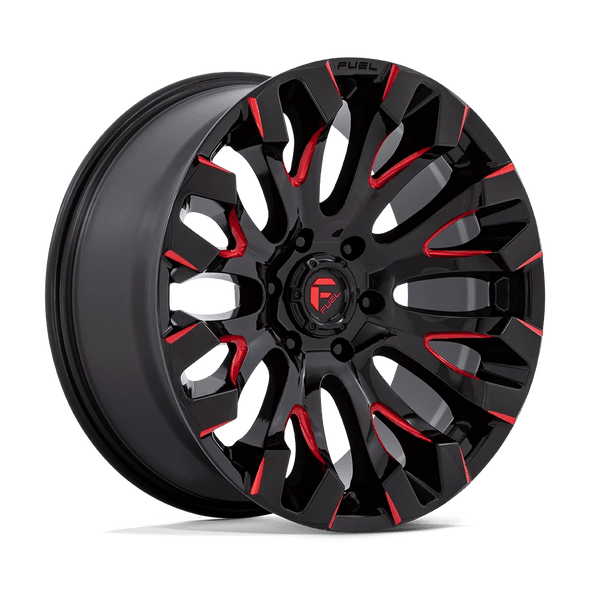 Fuel D829 QUAKE 20x9 ET1 6x139.7 106.10mm GLOSS BLACK MILLED RED TINT (Load Rated 1134kg)